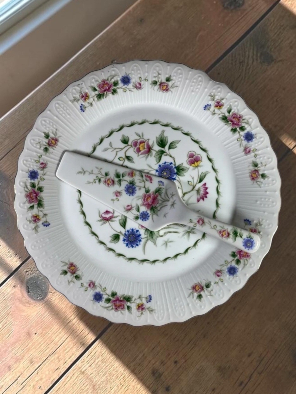 Andrea By Sadek Spring Night Pattern 2 Piece Set. Fine Porcelian China